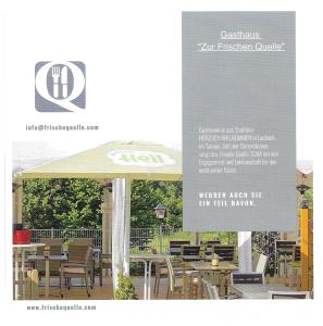 Certifikát, hodnocení, plakát nebo jiný dokument vystavený v ubytování Gasthaus "Zur frischen Quelle"