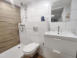 Koupelna v ubytování Suite parentale indépendante en ville - chez l'habitant