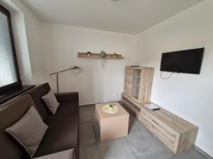 TV a/nebo společenská místnost v ubytování Restaurace - Apartmány Bobule