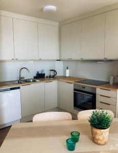 Η κουζίνα ή μικρή κουζίνα στο Preikestolen Panorama - Seaside Apartments