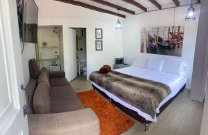 Hotel Casa Madero客房内的一张或多张床位