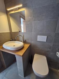 Koupelna v ubytování Restaurace - Apartmány Bobule