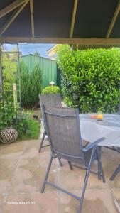 A garden outside glamping in Dromineer