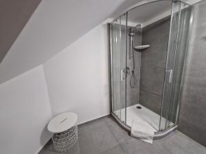 Koupelna v ubytování Restaurace - Apartmány Bobule
