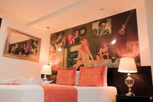 Voodi või voodid majutusasutuse Hotel Plaza Garibaldi toas