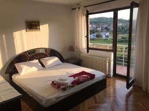 Postel nebo postele na pokoji v ubytování Beautiful large villa Vrčin