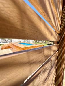 a view from a window of a building with a pool at Villa Santo Stefano in Monopoli