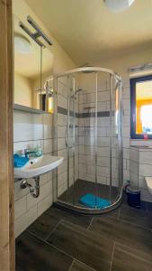 Koupelna v ubytování Ferienwohnung Olbernhau 7 Täler - Apartment