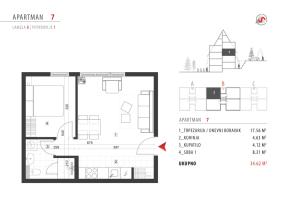 Plan piętra w obiekcie Divčigora apartmani