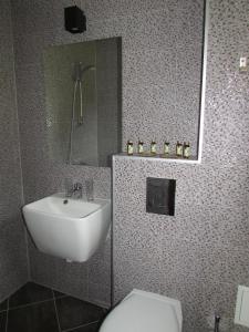 Koupelna v ubytování Trigrad Hotel