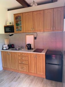 Kuchyň nebo kuchyňský kout v ubytování Apartmán U Růži