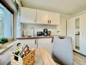 Kuchyň nebo kuchyňský kout v ubytování Möwennest App 1