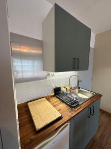 Η κουζίνα ή μικρή κουζίνα στο Appart cosy, balcon, parking