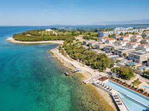 an aerial view of an island in the ocean at Villa Lantana ZadarVillas in Petrcane