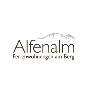 インナーヴィルグラーテンにあるAlmhütte Oberschaller bei Alfenalm - Ferienwohnungen am Bergのアルジェリア連邦狼狽狽のロゴ