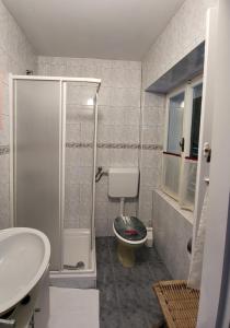 Koupelna v ubytování Apartmani Mira