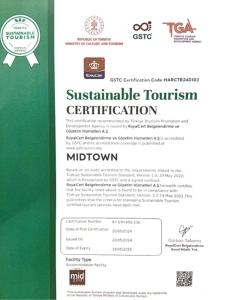 a permit for a sustainable at Midtown Hotel in Istanbul