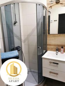 Koupelna v ubytování Apartament Ceglany + 32 fotografií