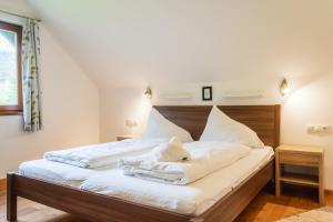 Posteľ alebo postele v izbe v ubytovaní Schönes Apartment Prägant