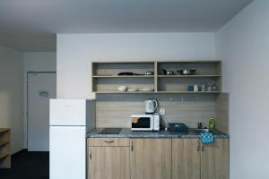 Kuchyň nebo kuchyňský kout v ubytování Apartmány Plzeň Zborovská 22 a