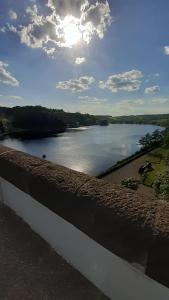 a view of a river from a bridge at City Ferienhaus in Neheim in Arnsberg