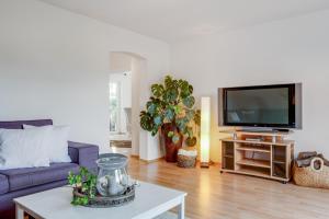 TV a/nebo společenská místnost v ubytování Ferienhaus Gisela in Holzstein an der Ostsee