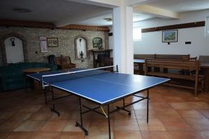 eine Tischtennisplatte in der Mitte eines Zimmers in der Unterkunft Villa Šurmanci in Šurmanci