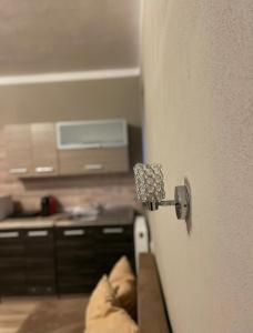a person opening a white door in a kitchen at Apartmány IVETA in Podhájska +40 photos