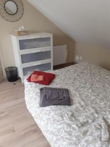 Ένα ή περισσότερα κρεβάτια σε δωμάτιο στο Le Pavillon des pilotes - 6pers - Circuit des 24h - Wi-Fi +4 φωτογραφίες