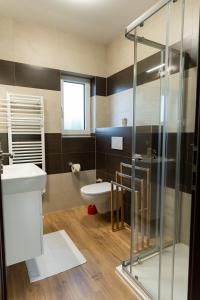 Kúpeľňa v ubytovaní Apartmány Kohoutek a Slepička v Novohradských horách