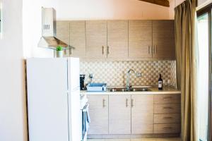 Kuchyň nebo kuchyňský kout v ubytování Fanis seafront apartments