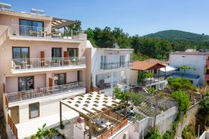 an aerial view of a building at Vela Bianca Suites in Limenaria