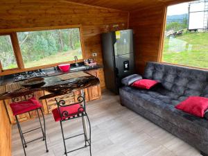 Posezení v ubytování Glamping Los Hayuelos