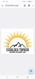 Certifikát, hodnocení, plakát nebo jiný dokument vystavený v ubytování Eco Aldea Topacio