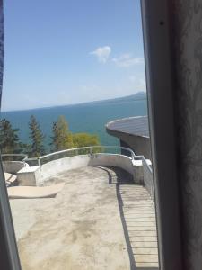 a view of the ocean from a balcony at Sevan Writers House in Sevan