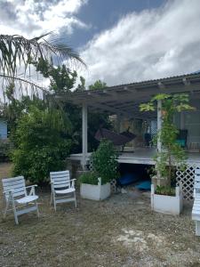 Zahrada ubytování LE FARE BLEU Tiputa Rangiroa