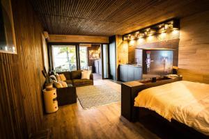 Voodi või voodid majutusasutuse Palm View Condo toas