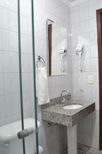Koupelna v ubytování Hotel Rafeli