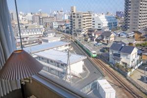 Una vista general de Yokkaichi o una vista desde la ciudad tomada desde el hotel