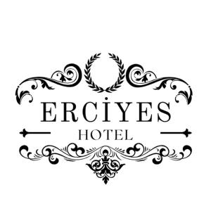 un logo bianco e nero per un hotel aneries di Erciyes Hotel a Kusadası