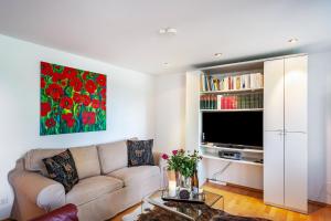 TV a/nebo společenská místnost v ubytování Fewo am Stadtsee - Bad Waldsee