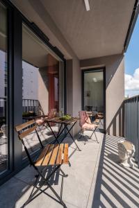 Balkon lub taras w obiekcie Lumina cozy apartments Manufaktura