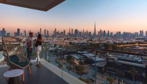 Nespecifikovaný výhled na destinaci Dubaj nebo výhled na město při pohledu z hotelu