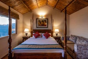 Postel nebo postele na pokoji v ubytování Larisa Resort, Mussoorie