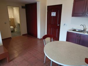 Kuchyň nebo kuchyňský kout v ubytování LEMAS SUITE HOTEL