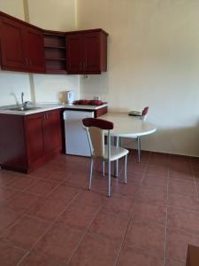 Kuchyň nebo kuchyňský kout v ubytování LEMAS SUITE HOTEL