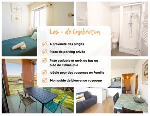 kolaż zdjęć salonu i jadalni w obiekcie Capbreton - CERS - Plage - Famille - Wifi w mieście Capbreton