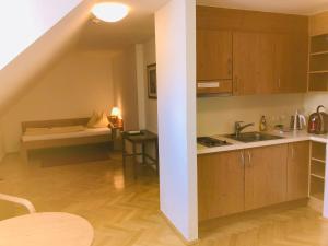 A kitchen or kitchenette at Gästehaus im Priesterseminar Salzburg