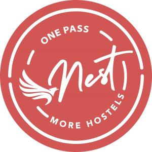 a one pass more hospital logo at Aguere Nest Hostel in La Laguna