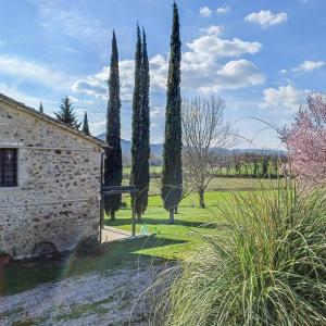 eine Gruppe von Zypressen neben einem Gebäude in der Unterkunft Villa di John in Umbertide + 62 Fotos